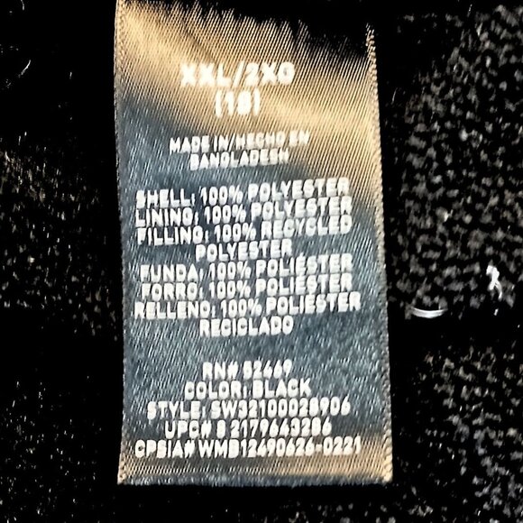 Swiss Tech Puffer Jacket Boys XXL Black Insulated Sherpa Lined Hood Pocket Youth - Picture 7 of 8